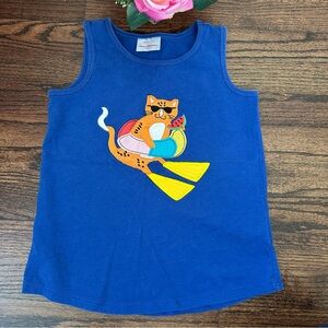 Hanna Andersson beach cat tank top, size 130/8US